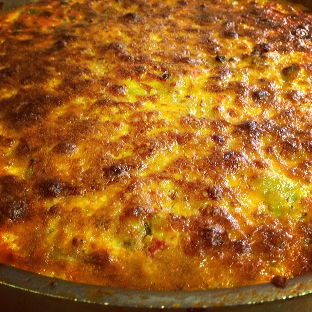 Chorizo and Hatch Chile Frittata