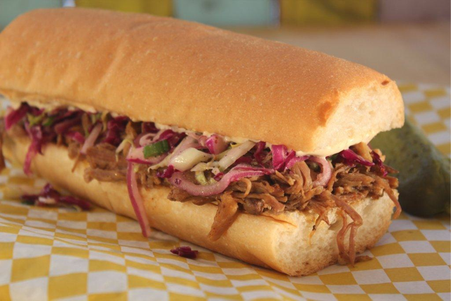 Emeril's Slow-Cooked Cochon de Lait Po'Boy for Jazz Fest