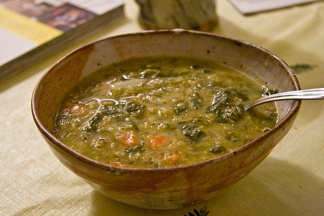 Lebanese Spinach and Lentil Soup