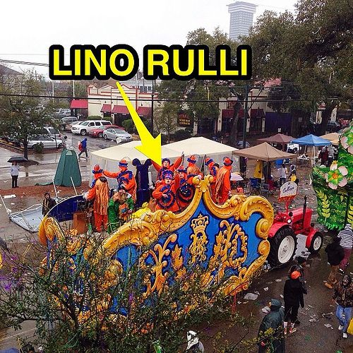 Lino Rulli Riding in the Rex Parade Mardi Gras 2014 Lino Rulli Riding in the Rex Parade Mardi Gras 2014