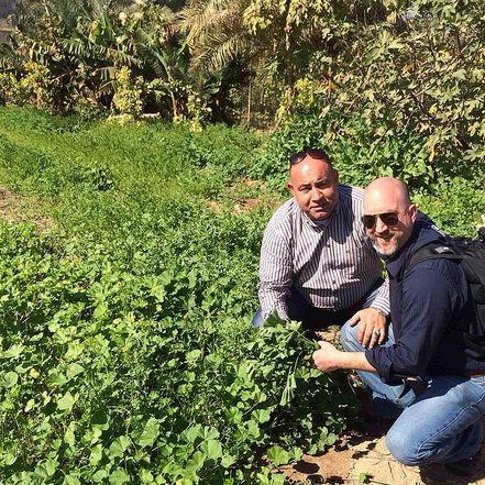 Me and Adel Picking Dandelion Greens