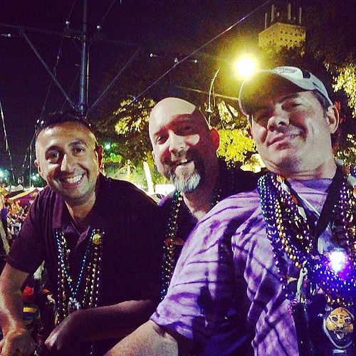 Lino Rulli and Jeff Young at Mardi Gras 2014