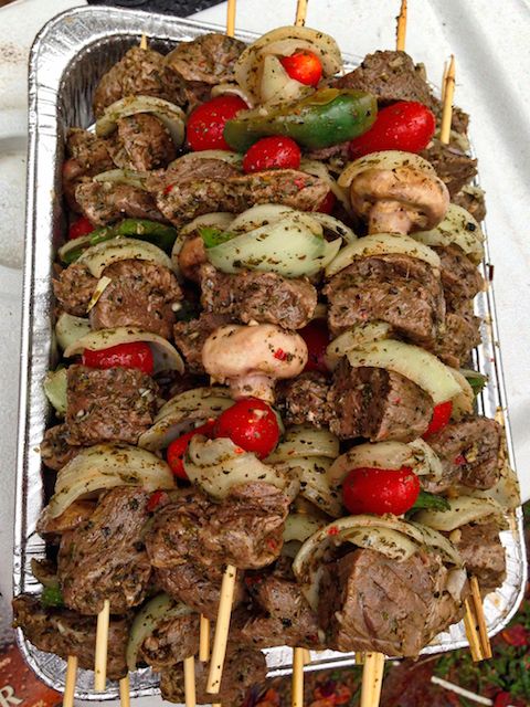 Shish Kebab Ready for the Grill