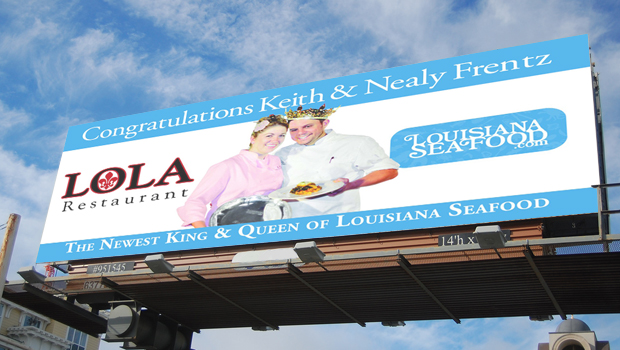 Keith and Nealy Frentz - King and Queen of Louisiana Seafood 2012