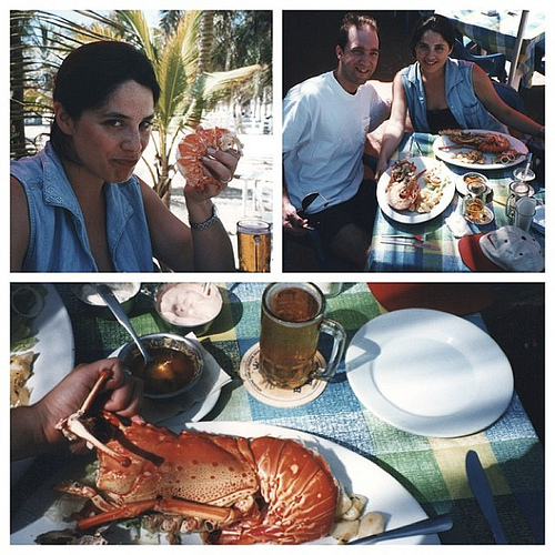 Lobster on our honeymoon 15 years ago