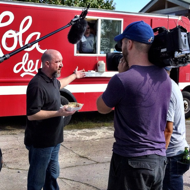 The Catholic Foodie being interviewed at @lolanorthshore for Eat St. On @foodnetwork