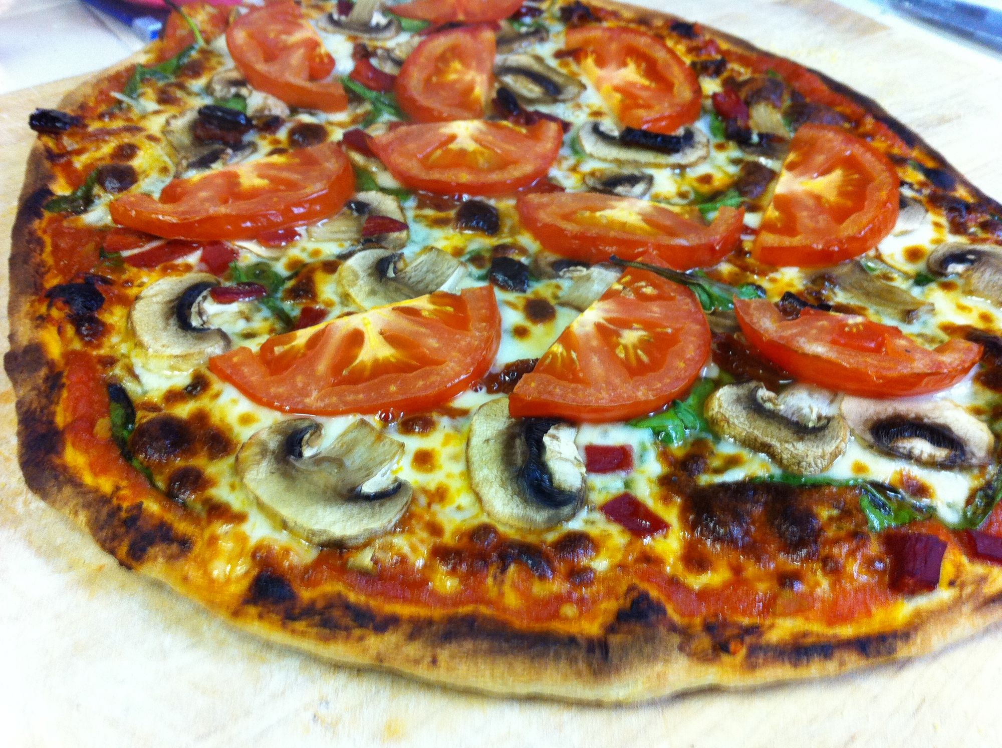 The first pizza on The Baking Steel. The first pizza on The Baking Steel.