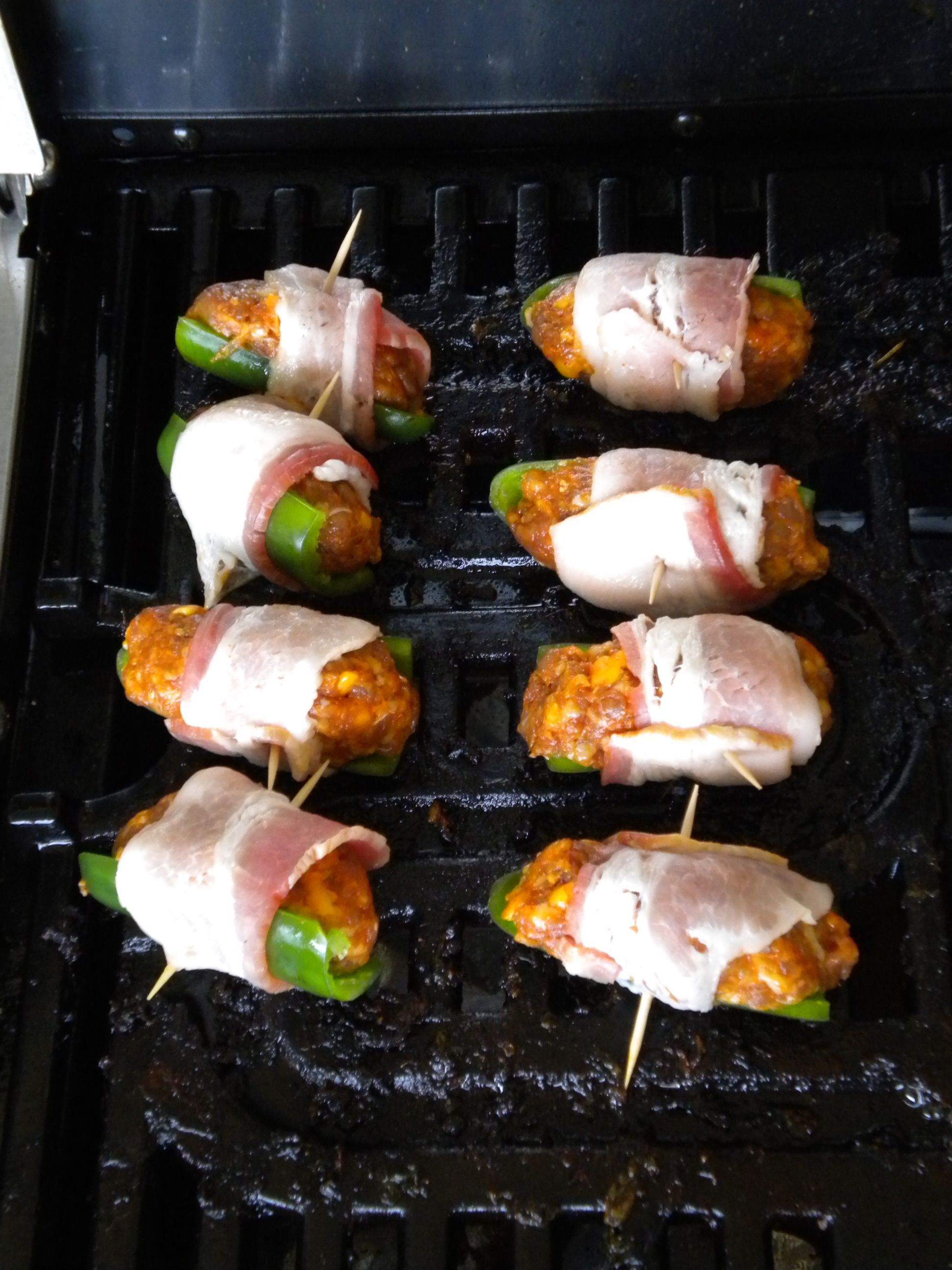 Sausage-Stuffed Grilled Jalapeno Poppers