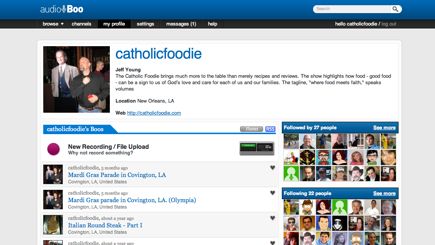 The Catholic Foodie Meets AudioBoo