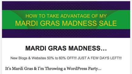 MARDI GRAS MADNESS… How To Launch a Killer New Blog or Website Without It Costing You an Arm and a Leg
