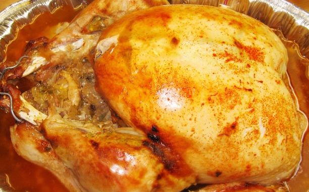 Thanksgiving Dinner: Pepper-Stuffed Turkey