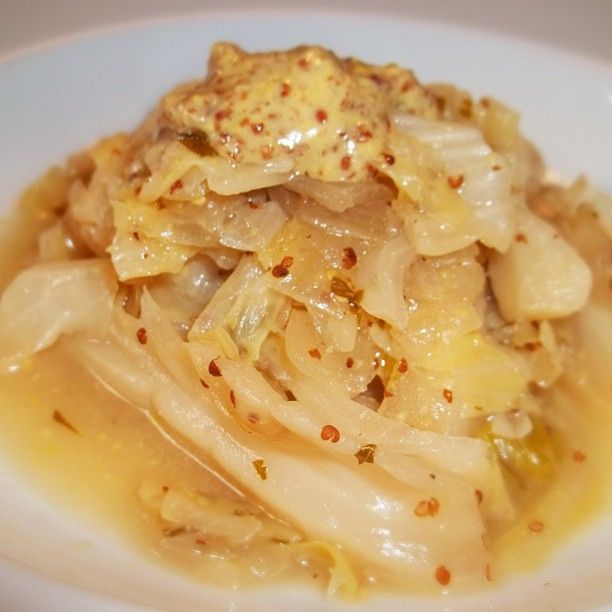 Braised Cabbage with Beer and Creole Mustard