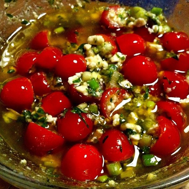 Tomato Feta and Green Onion Dressing