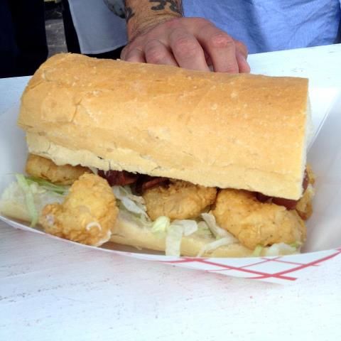 Galatoire's Fried Shrimp BLT Po-boy - Photo courtesy of Visit New Orleans